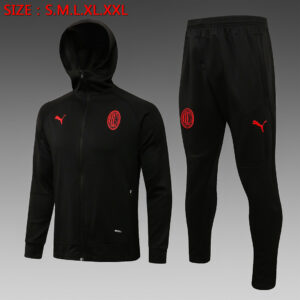 Dres Komplet s kapuljačom AC Milan 21/22 – crni