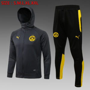 Dres Komplet s kapuljačom Borussia Dortmund 21/22 – sivi