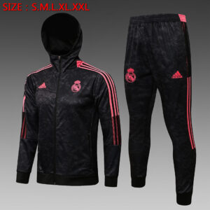 Dres Komplet s kapuljačom Real Madrid 21/22 – crni