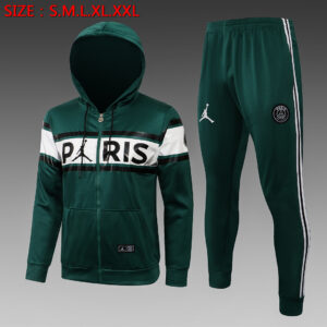 Dres Komplet s kapuljačom Jordan 21/22 – zeleni, bijeli detalji