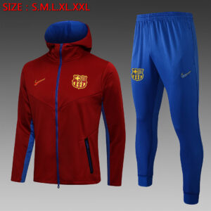 Dres Komplet s kapuljačom Barcelona 21/22 – crveni
