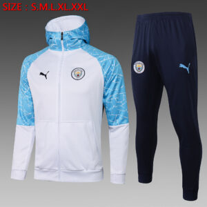 Dres Komplet s kapuljačom Manchester City 20/21 – bijeli
