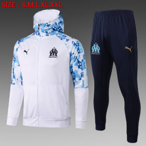 Dres Komplet s kapuljačom Marseille 20/21 – bijeli