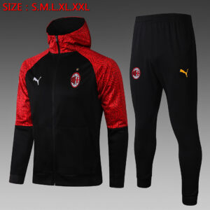 Dres Komplet s kapuljačom AC Milan 20/21 – crni