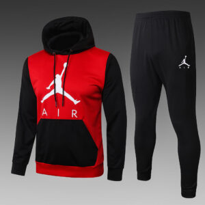 Dres Komplet s kapuljačom Jordan 20/21 – crveni, crni rukavi