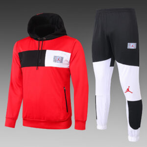 Dres Komplet s kapuljačom Jordan 20/21 – crveni, crni detalji