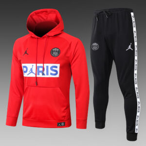 Dres Komplet s kapuljačom Jordan 20/21 – crveni, plavi detalji, natpis na prsima
