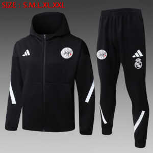 Dres Komplet s kapuljačom Ajax 25/26 – crni