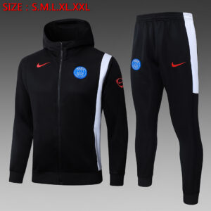 Dres Komplet s kapuljačom PSG 25/26 – crni