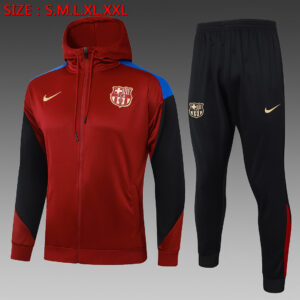 Dres Komplet s kapuljačom Barcelona 24/25 – bordo