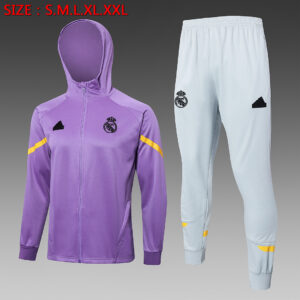 Dres Komplet s kapuljačom Real Madrid 24/25 – ljubičasti