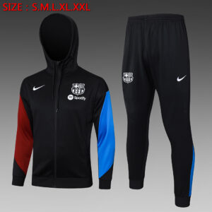 Dres Komplet s kapuljačom Barcelona 24/25 – crni