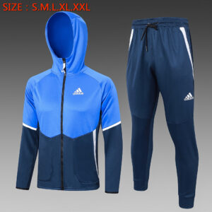 Dres Komplet s kapuljačom Adidas 23/24 – safirnoplavi, ljubičasti detalji