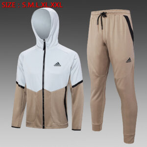 Dres Komplet s kapuljačom Adidas 23/24 – svijetlosivi
