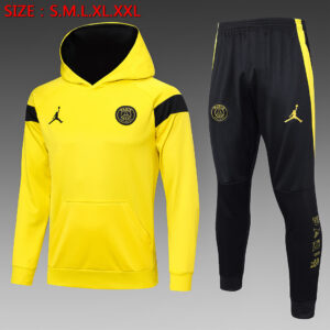 Dres Komplet s kapuljačom PSG Jordan 23/24 – žuti