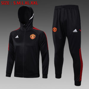 Dres Komplet s kapuljačom Manchester United 22/23 – crni