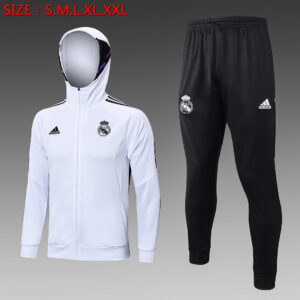 Dres Komplet s kapuljačom Real Madrid 22/23 – bijeli, crni detalji