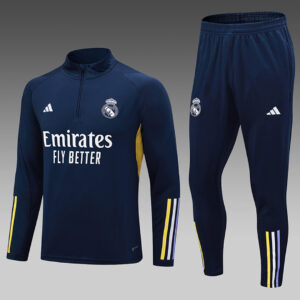 Dres Trening komplet Real Madrid 23/24 – safirnoplavi, polovični patentni zatvarač