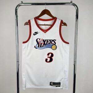 Dres NBA dres Philadelphia 76ers 2026 retro bijeli – Iverson, broj 3