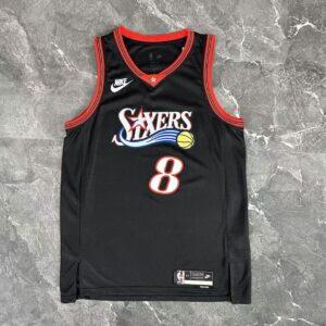 Dres NBA dres Philadelphia 76ers 2026 retro crni – George, broj 8