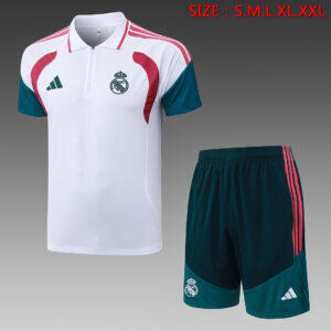 Dres Polo komplet Real Madrid 26/27 – bijeli s ružičastim detaljima