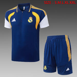 Dres Polo majica Real Madrid 26/27 – kraljevsko plava sa žutim detaljima