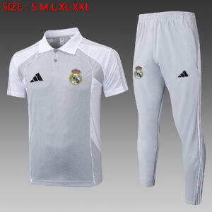 Dres Polo majica Real Madrid 25/26 – siva i bijela
