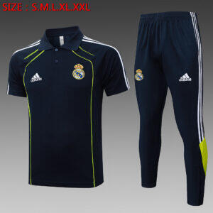 Dres Retro polo majica Real Madrid 25/26 – tamnoplava sa zelenim detaljima