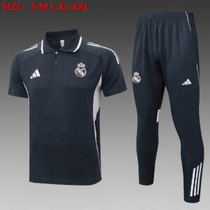 Dres Polo majica Real Madrid 25/26 – tamnosiva sa svijetloružičastim prugama