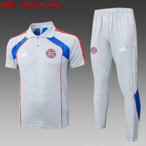 Dres Retro polo majica Bayern München 25/26 – siva