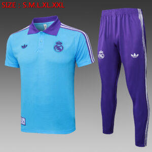 Dres Retro polo majica Real Madrid 25/26 – svijetloplava