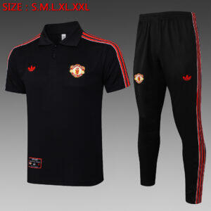 Dres Retro polo majica Manchester United 25/26 – crna