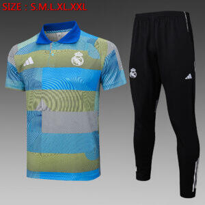 Dres Polo majica Real Madrid 25/26 – plavo-zelene pruge