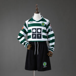 Dres Dječiji komplet – Sporting CP domaći retro dugi rukavi 01/02